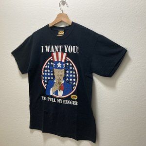 MTV Beavis & Butthead Uncle Sam "I WANT YOU" 2010 Medium Black T-shirt Cotton